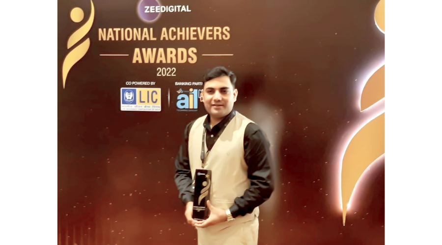 “SOCIAL CHANGE MAKER” and YES WORLD Founder Sandeep Choudhary receives ZEE NATIONAL ACHIEVER’S AWARD 2022 for SAVE EARTH Mission