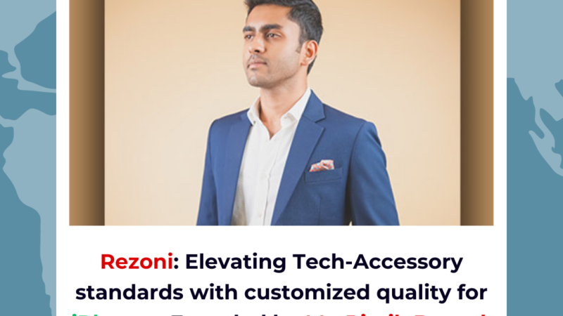 Rezoni: Elevating Tech-Accessory standards with customized quality for iPhones, Founded by Mr. Ritvik Bansal.