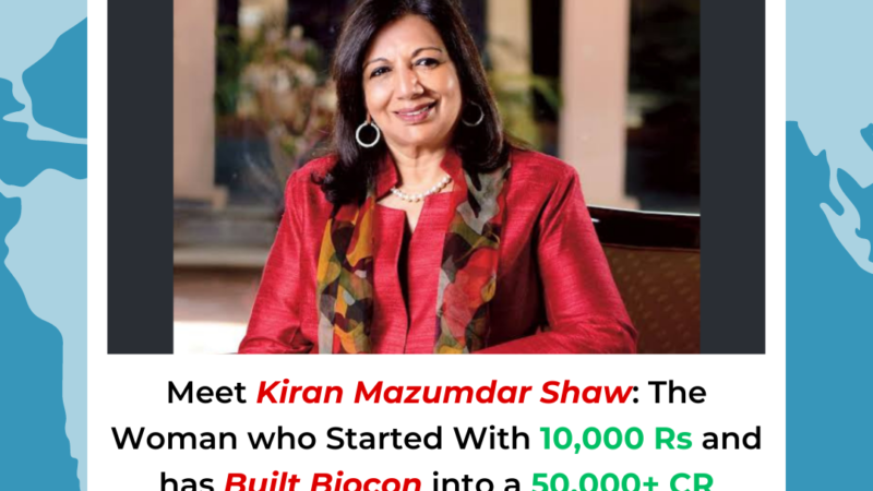 Meet Kiran Mazumdar Shaw: The Woman who Started With 10,000 Rs and has Built Biocon into a 50,000+ CR company today