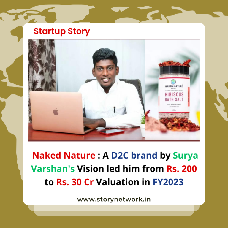 Naked Nature : A D2C brand by Surya Varshan's Vision led him from Rs. 200 to Rs. 30 Cr Valuation in FY2023