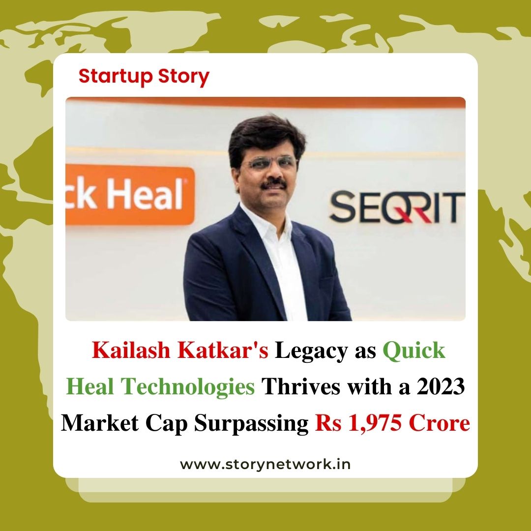 Kailash Katkar's Legacy as Quick Heal Technologies Thrives with a 2023 Market Cap Surpassing Rs 1,975 Crore