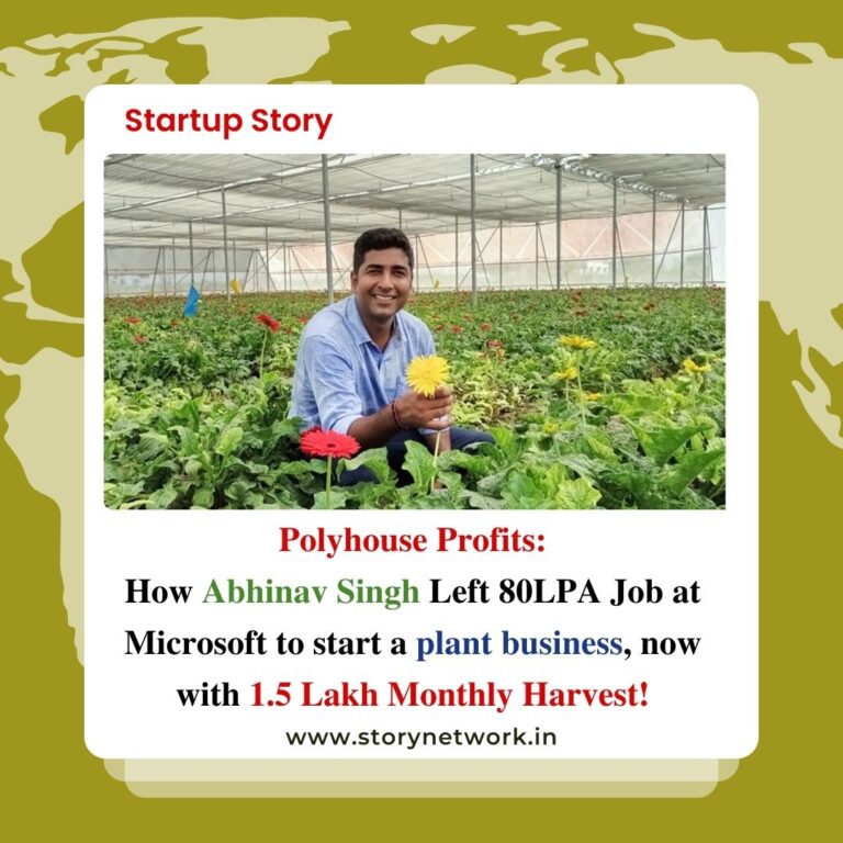 Polyhouse Profits: How Abhinav Singh Left 80LPA Job at Microsoft to start a plant business, now with 1.5 Lakh Monthly Harvest!